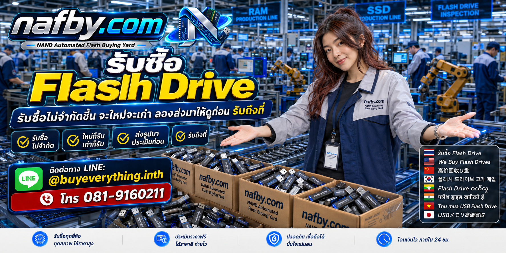 NAFBY ซื้อขาย Flash Drive มือสองโดยตรงและประเมินตามรายละเอียดสินค้า