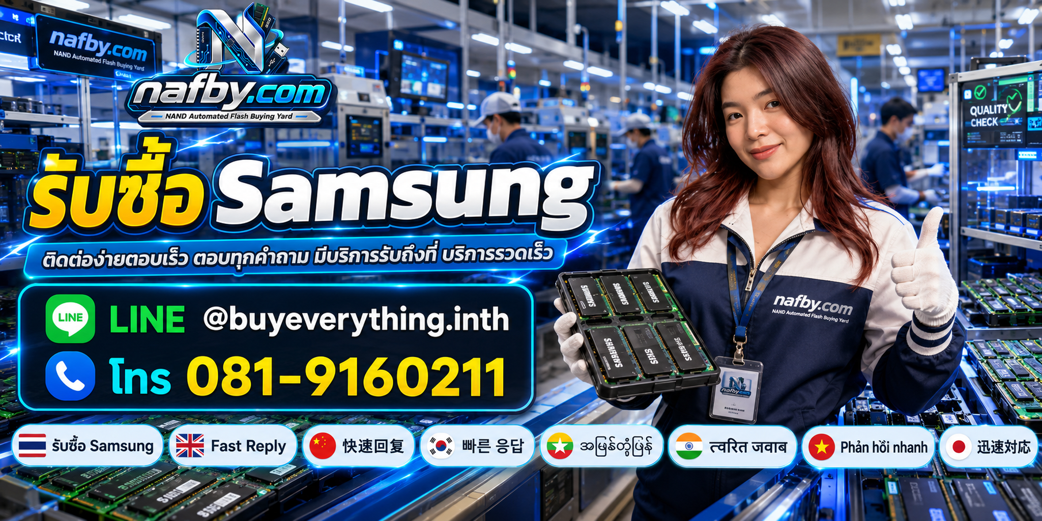 NAFBY ขั้นตอนรับซื้อ Samsung RAM และการติดต่อประเมิน