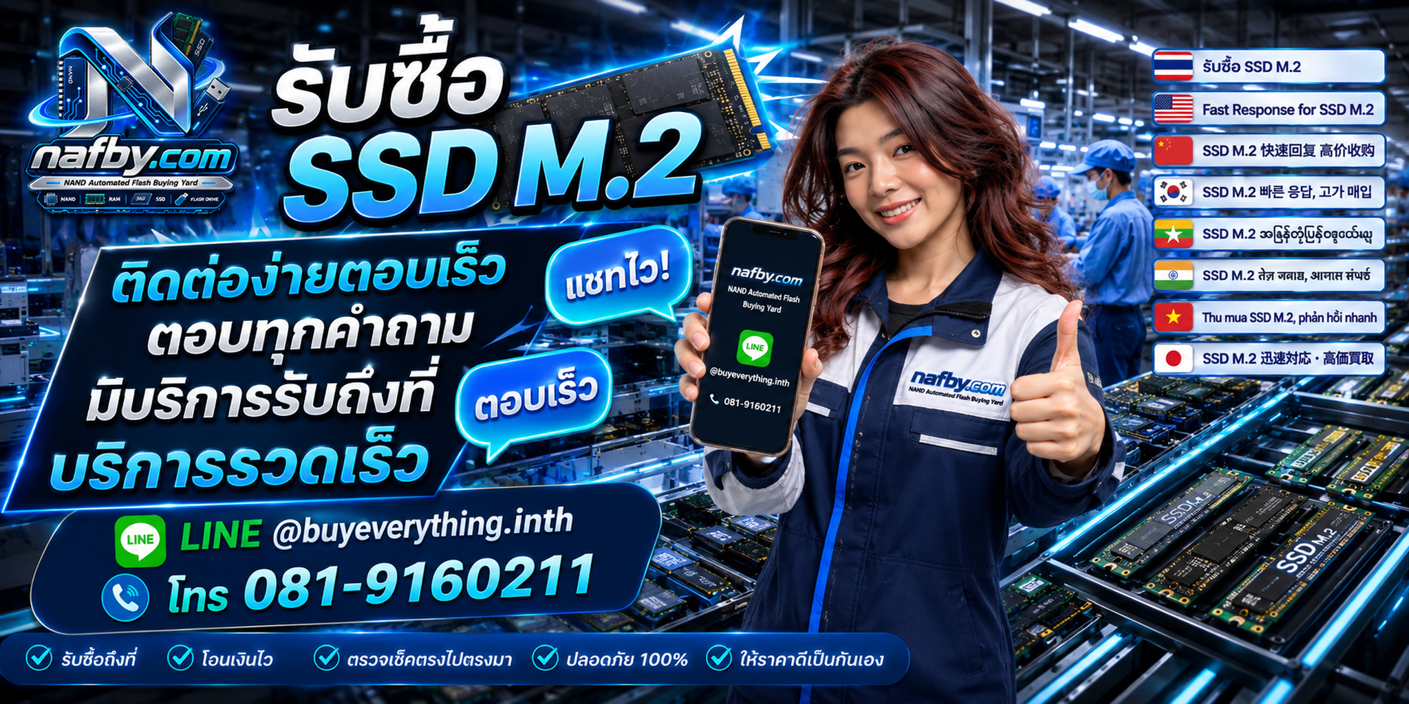 NAFBY รับซื้อ SSD M.2 ติดต่อรวดเร็วและมีบริการรับถึงที่ตามเงื่อนไข