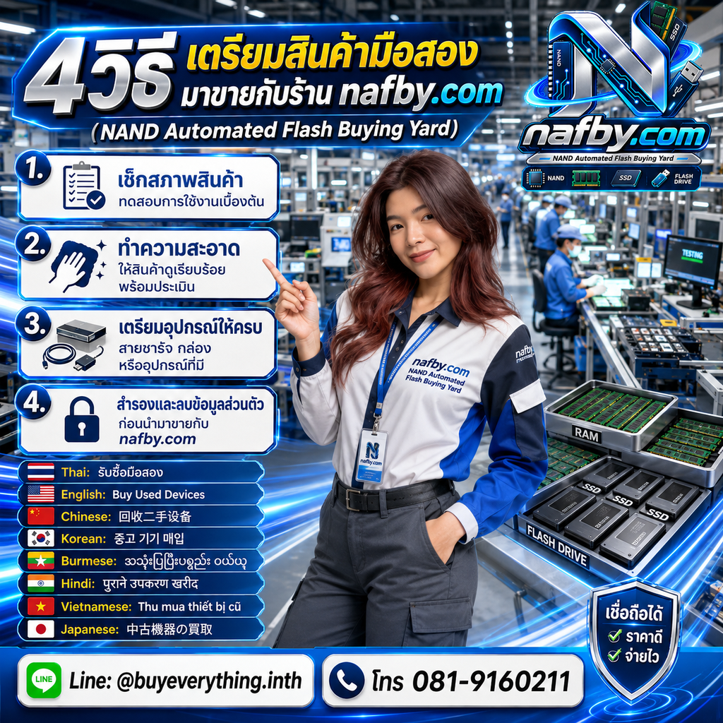 4 วิธีเตรียมสินค้ามือสองก่อนขายกับ nafby.com