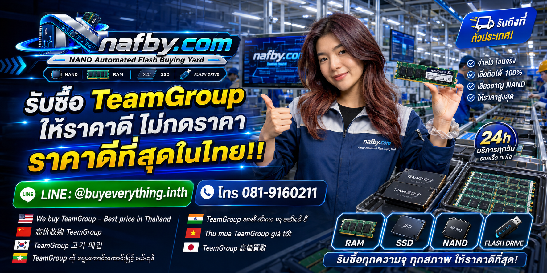 NAFBY รับซื้อ TeamGroup เก่า มือสอง T-FORCE T-CREATE ELITE พร้อมช่องทางติดต่อ